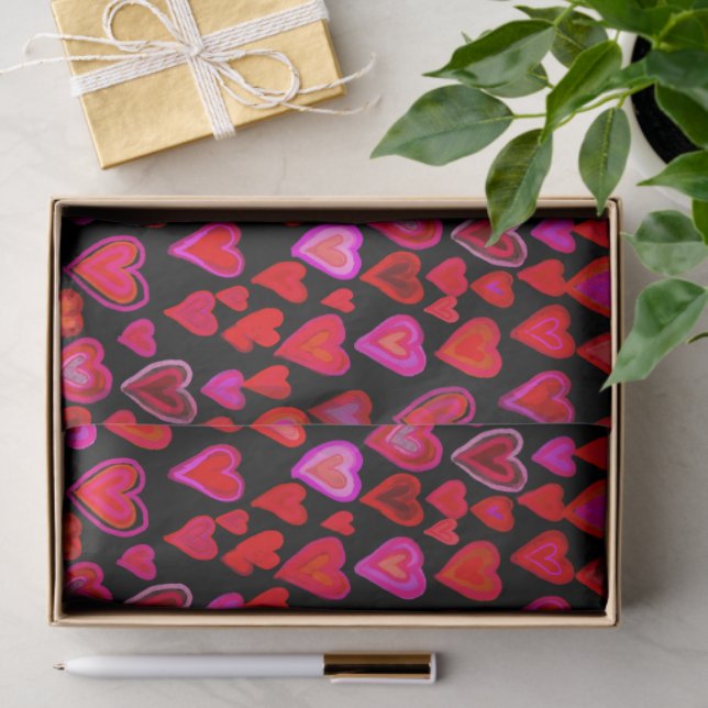 I love you, christmas heart pattern tissue paper (Gift)