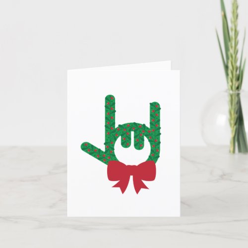 I Love You Christmas Wreath Greeting Card