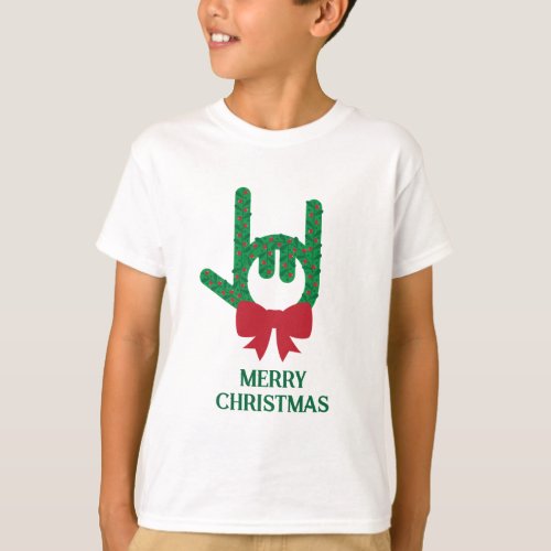 I Love You Christmas Wreath T_Shirt