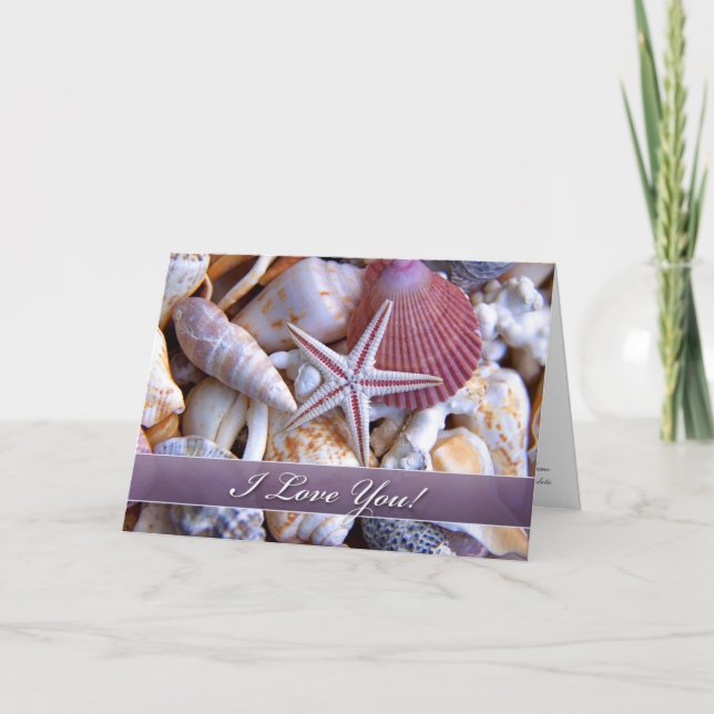 I Love You Clam Shells Card (Front)