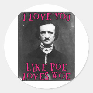 I love you... classic round sticker