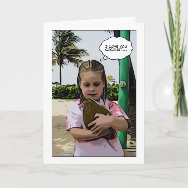 I love you coconut card (Front)