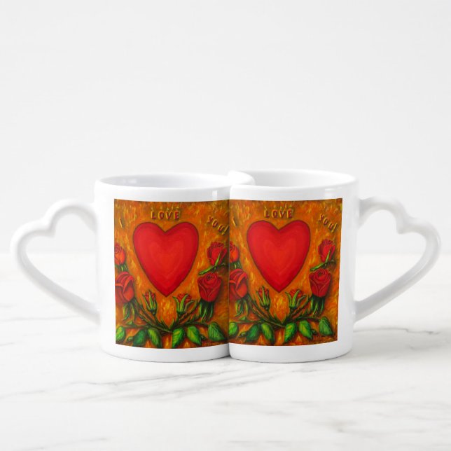I love you coffee mug set (Front Nesting)