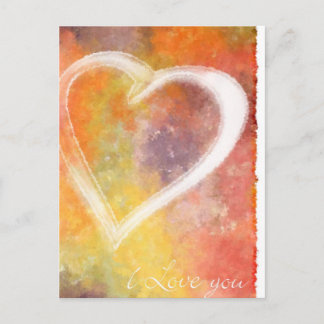 I love you-colors postcard