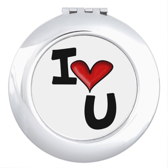 I love you  compact mirror (Front)