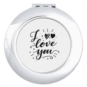 i love you compact mirror