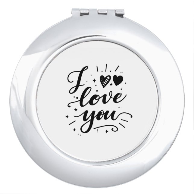 i love you compact mirror (Front)