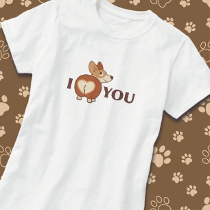 I love You Corgi Dog T-Shirt
