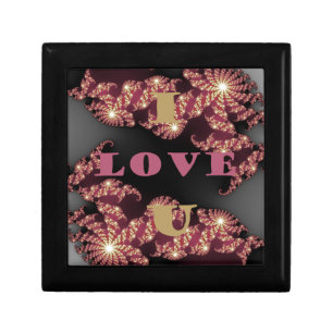 I Love You Cosmic Constellation Pattern Art Design Jewelry Box