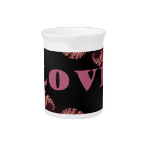 I Love You Cosmic Constellation Pattern Art Design Pitcher