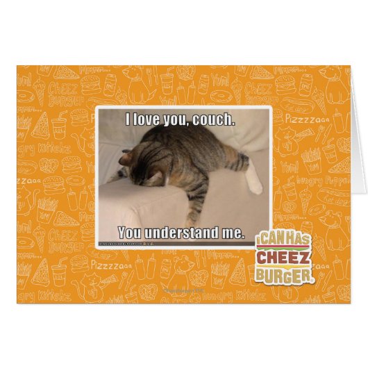 I love you, couch. cards (Front Horizontal)