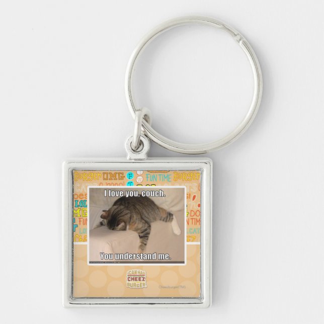 I love you, couch. keychain (Front)