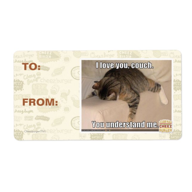 I love you, couch. label (Front)