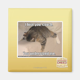 I love you, couch. magnet