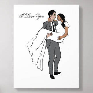 I Love You couple 1 Acrylic Photo Tile