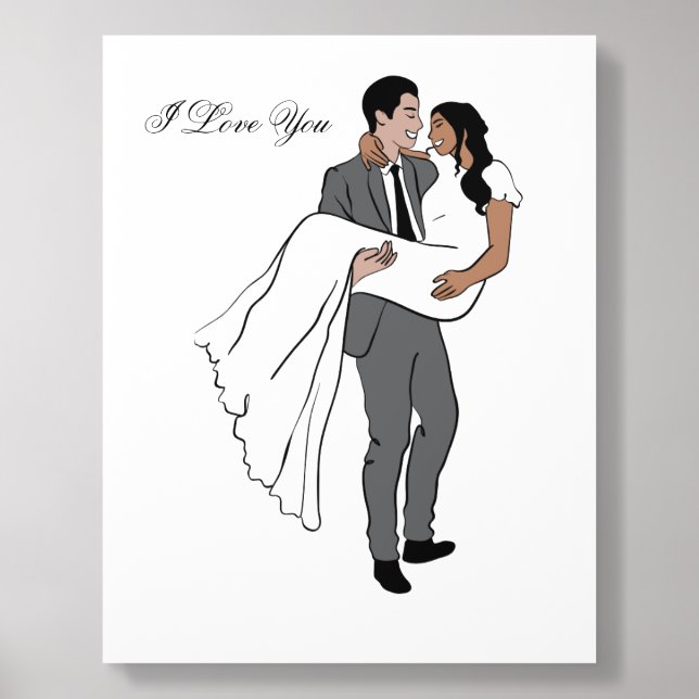 I Love You couple 1 Acrylic Photo Tile (Front Set)