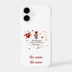 I love you Couple Aesthetic Personalized iPhone 17 Case