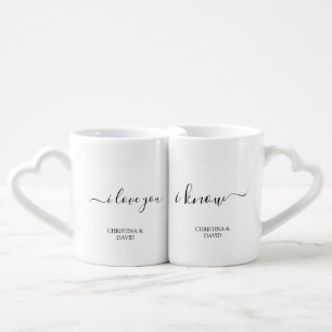 I LOVE YOU Couple Boyfriend Girlfriend Unique Gift Coffee Mug Set