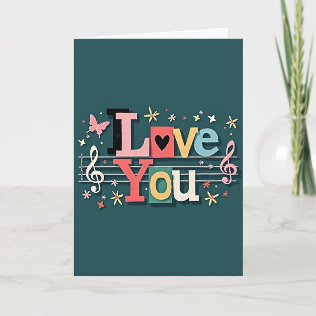 I Love You Crafted Art Card (Front)