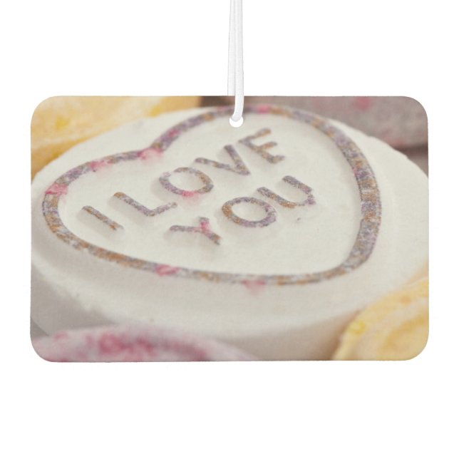 "I Love You" custom car air freshner Freshener (Front)