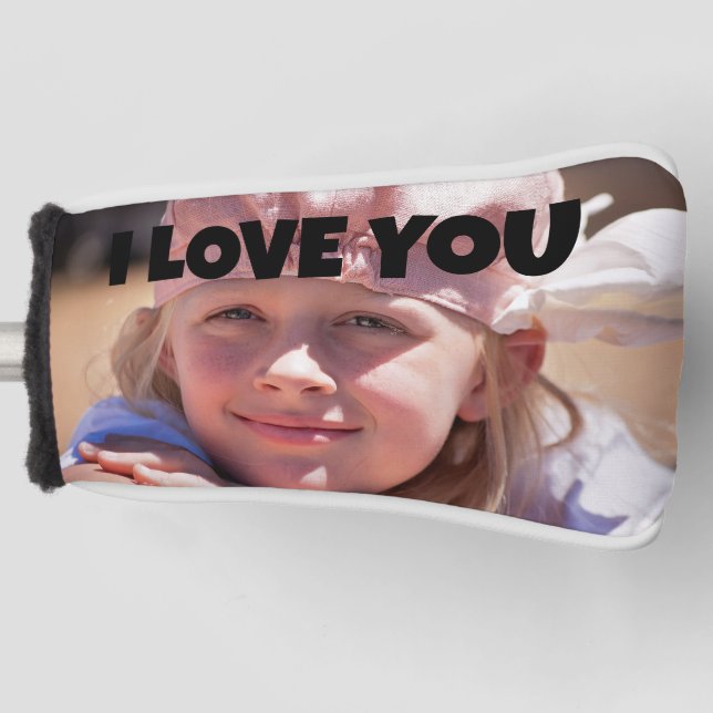 I LOVE YOU CUSTOM PHOTO GOLF HEAD COVER (Front)