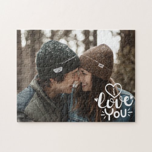 I love You Custom Photo Overlay Valentines Gift Jigsaw Puzzle
