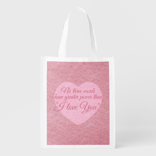 “I LOVE YOU” custom reusable bag (Front)