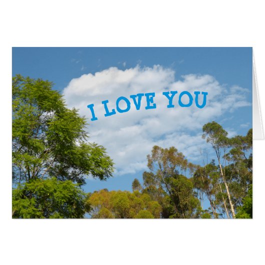 "I LOVE YOU" Customizable Cards (Front Horizontal)