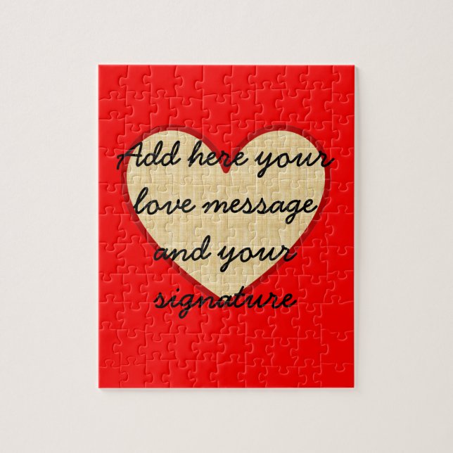 I Love You customizable message Jigsaw Puzzle (Vertical)