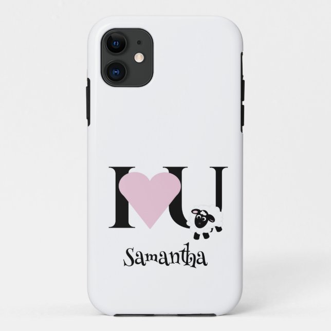 I love You Cute Cartoon Sheep Case-Mate iPhone Cas Case (Back)