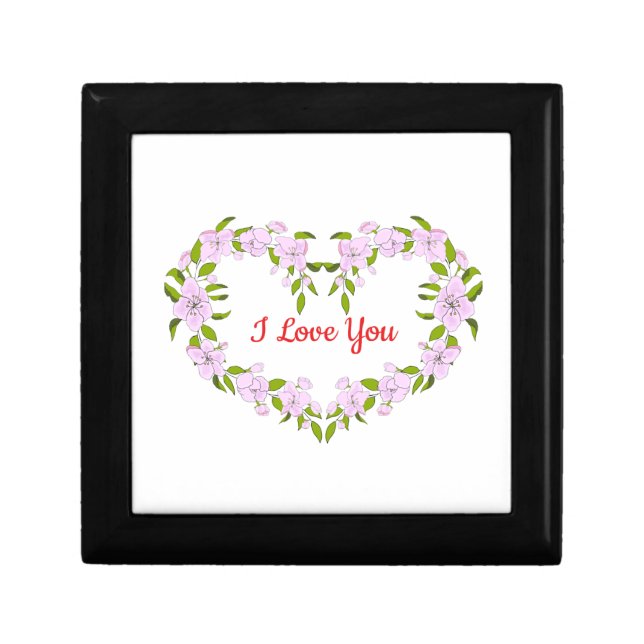 I love  you  Cute flowers Gift Box (Front)