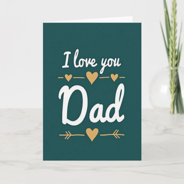 I Love You Dad Art Card (Front)
