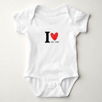 I Love You Dad Baby Bodysuit
