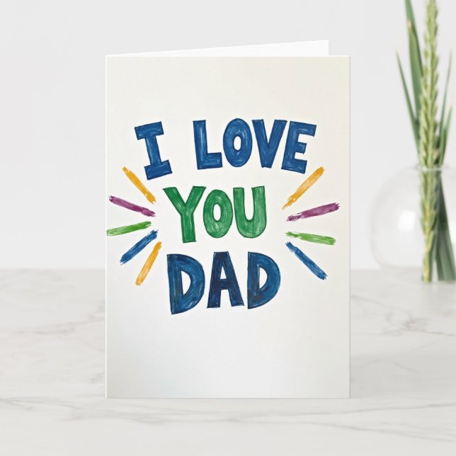 I Love You Dad Best Card (Front)