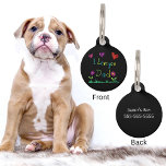 I Love You Dad Children's Art  Pet ID Tag<br><div class="desc">The "I Love You Dad" dog tag with children's artwork is a sentimental and personalized accessory that embodies the love and creativity of children towards their fathers. This unique dog tag is a heartfelt tribute to the special bond between a dad and his children. The dog tag is designed to...</div>