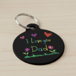 "I Love You Dad" Chill Vibes for Dad Pet ID Tag<br><div class="desc">Ready to score major points with Dad and keep your pet looking fresh? This isn't just any tag; it's the "I Love You Dad" Pet ID Tag, featuring adorable, colorful "children's art" that totally melts hearts. One side lets you personalize with your pet's name (like "Daddy's Boy") and contact info...</div>