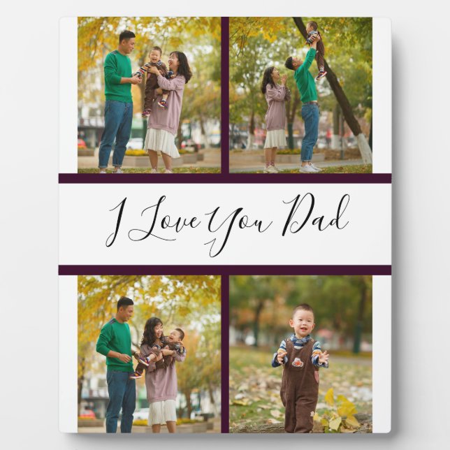 I love you dad Custom Photo collage Frame gift (Front)