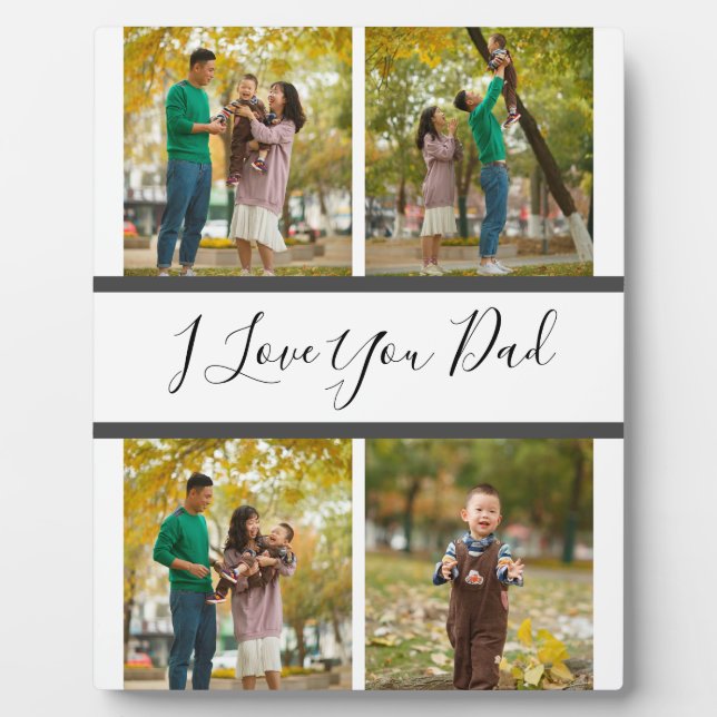 I love you dad Custom Photo collage Frame gift (Front)