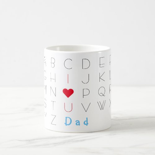 I Love You Dad Cute ABCD Fathers Day Birthday Tea  Coffee Mug