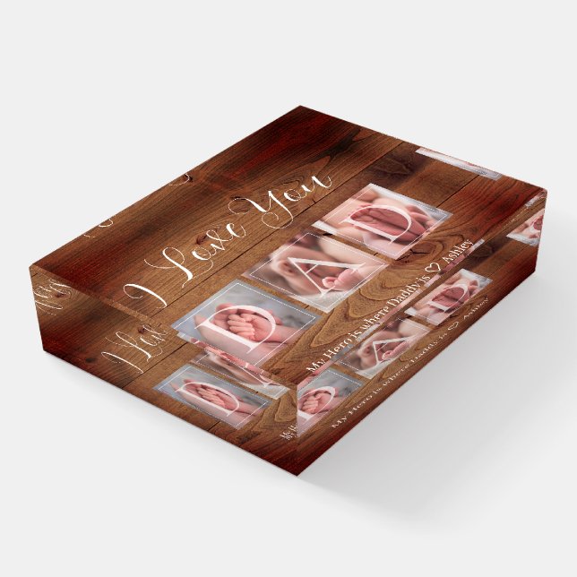 I Love You Dad Father Baby Photo Paperweight (Angled)