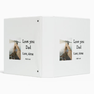 I love you dad father's day elegant add photo text 3 ring binder