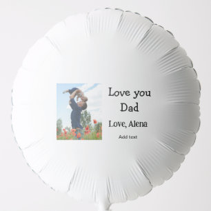 I love you dad father's day elegant add photo text balloon