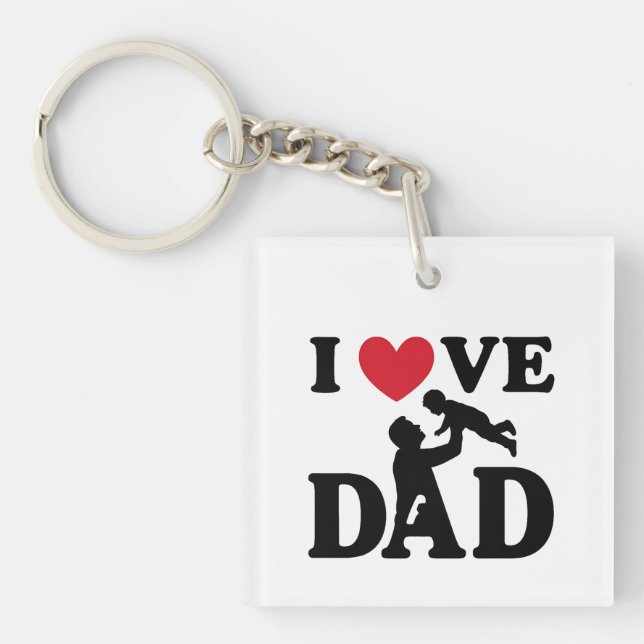 i love you dad keychain (Front)