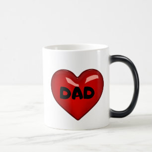 I love you dad l Father's day red heart Color Morph Mug
