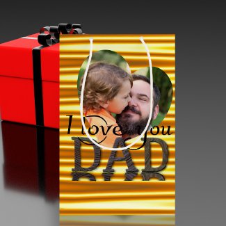 I love you dad photo bright yellow