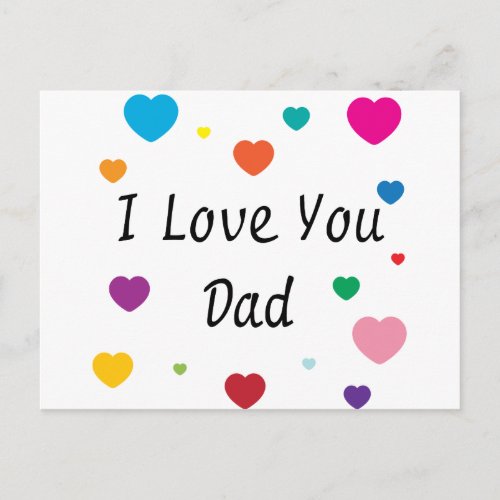I Love You Dad Postcard