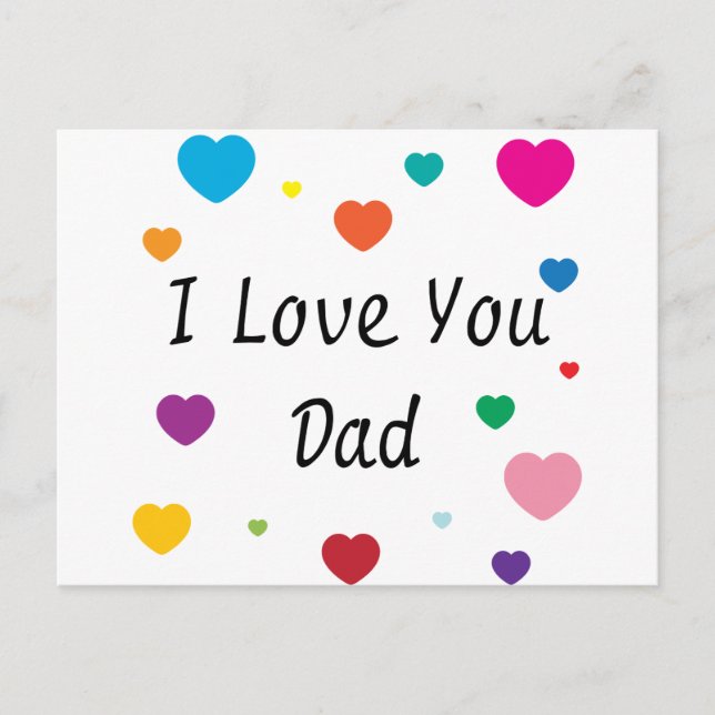 I Love You, Dad Postcard (Front)