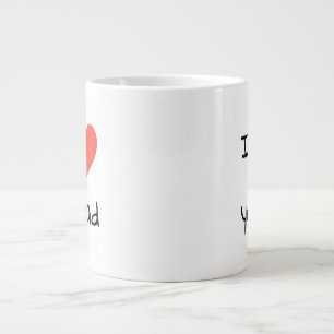 I Love You Dad Red Heart Giant Coffee Mug