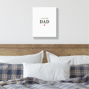 I Love You Dad Wall Art – Elegant Canvas Gift