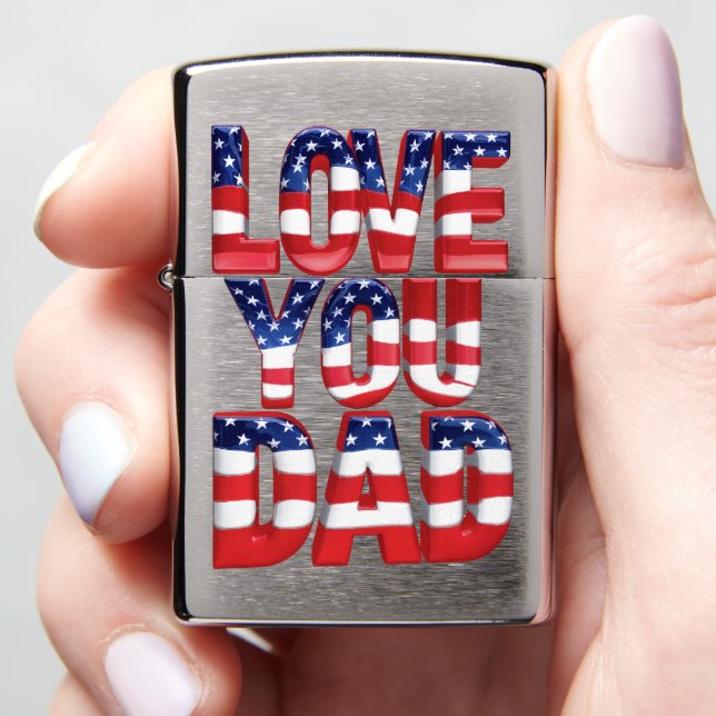 I Love You Dad Zippo Lighter (In Hand)